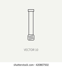 Line flat vector military icon - flare, skyrocket. Army equipment and weapons. Cartoon style. Vector illustration. Military and war icons. Infographic design elements for design.