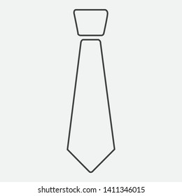 line flat vector tie icon