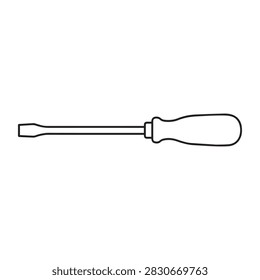 Line flathead screwdriver for construction electrical repair work