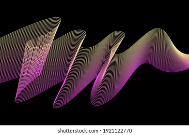 Line flexible stripes futuristic pattern background. Line artwork for design flyer, club party invitation, shop poster etc