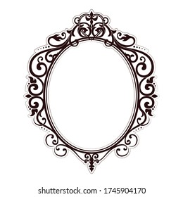 Line floral for frame wedding, Vector border art design decoration pattern style