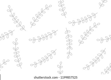 Line floral vector non-stop pattern
