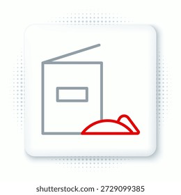 Linha ícone do pacote de farinha isolado no fundo branco. Conceito de contorno colorido. Vetor