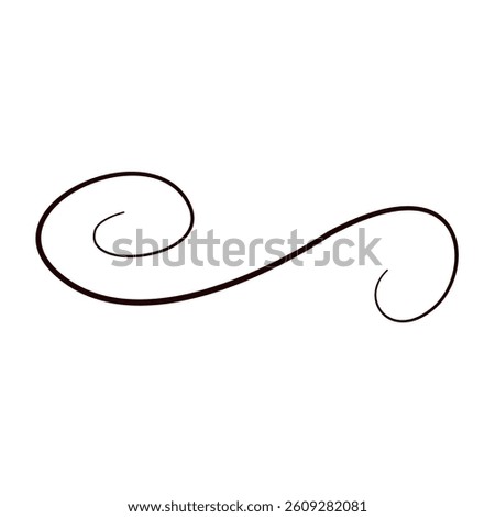 Line flourish swirl vector calligraphy ornament element