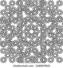 Flor de línea para fondo papel de pared y ilustración de arte sin fisuras textura de diseño gráfico vectorial diseño aislado de moda plana para algodón hermoso patrón colorido de papel artesanal y oveja