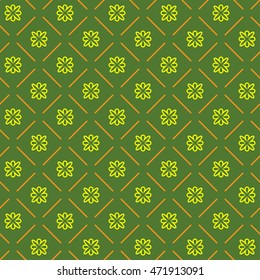 Line, flower geometric seamless pattern. Fashion graphic background design. Modern stylish abstract texture. Colorful template for prints, textiles, wrapping, wallpaper, website. VECTOR illustration