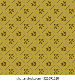 Line, flower geometric seamless pattern. Fashion graphic background design. Modern stylish abstract texture. Color template for prints, textiles, wrapping, wallpaper, website. VECTOR illustration