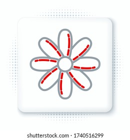 Line Flower icon isolated on white background. Sweet natural food. Colorful outline concept. Vector