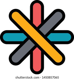 line flower star repeat sign symbol vector art