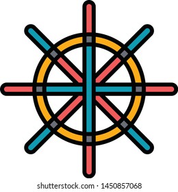 line flower star repeat sign symbol vector art
