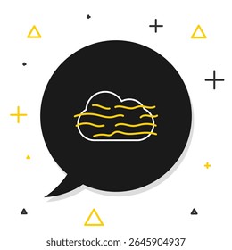 Line Fog and cloud icon isolated on white background. Colorful outline concept. Vector