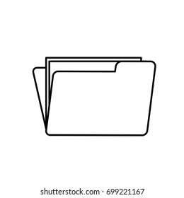 line folder file with important business documents
