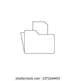 line folder Icon on white background