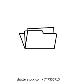 line folder Icon on white background