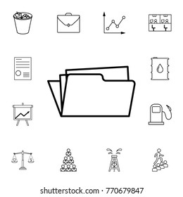 line folder Icon. Set of business element. Premium quality graphic design. Signs, outline symbols collection, simple thin line icon for websites, web design, mobile app on white background