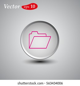 line folder Icon. web design style