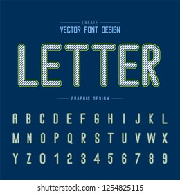 Line font and alphabet vector, Letter style typeface and number design, Graphic text on background