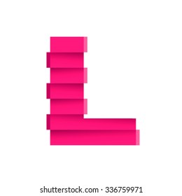 Line font, letter L