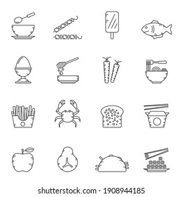 Line Food and Drink icons - vector icon Set 2