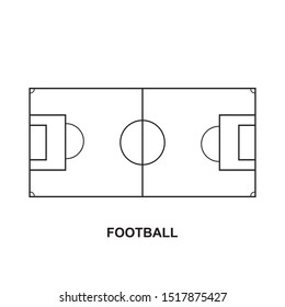 Line of football field or soccer field background. Vector illustration.