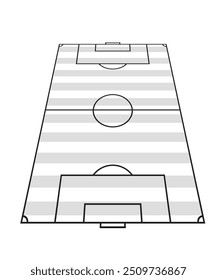 Line of football field or soccer field background. Vector transparent object stock illustration