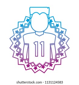 line football player with usa tag patriotic nation
