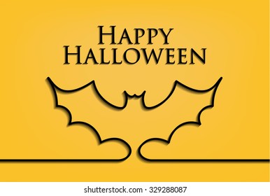 Line in the form of a bat. Halloween concept