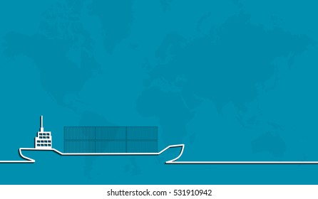 line in the form of cargo ship