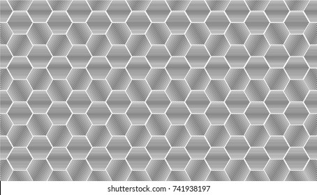 The line form a hexagon, alternating between them.