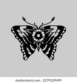the line forming the beautiful butterfly logo becomes ecstatic