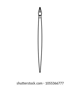 Line fountain pen nib icon vector illustration