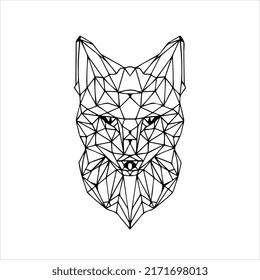 Linienfuchs mit schwarz-weißem Gesicht