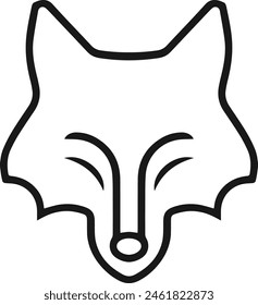 Line Fox Logo Icon Vector