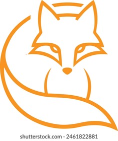 Line Fox Logo Icon Vector