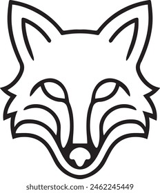 Line Fox Logo Icon Vector