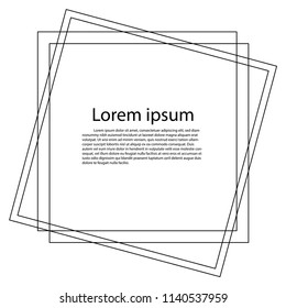 Line of Frame and Dummy Text Vector