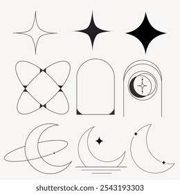 Der Linienrahmen hat ein glitzerndes Lichtsymbol auf dem Rahmen.