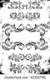 Line and Frame ornaments
Textured Ornate frames, decorative ornaments, flourish and scroll elements