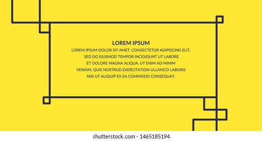 Line frame to place your text. Vector illustration in flat style.