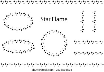 Line and frame set with star motif.