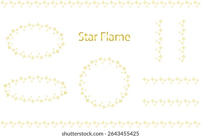 Line and frame set with star motif.