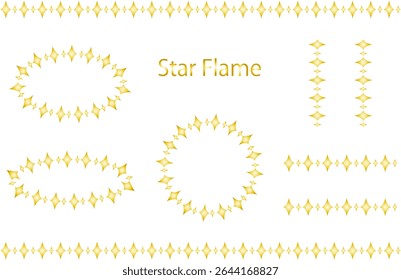 Line and frame set with star motif.