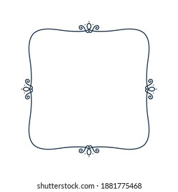 Line frame. Simple border decoration
