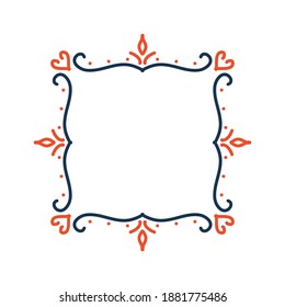 Line frame. Simple border decoration