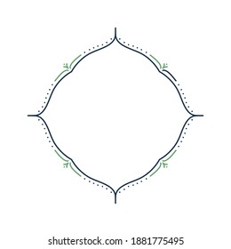 Line frame. Simple border decoration