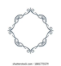 Line frame. Simple border decoration