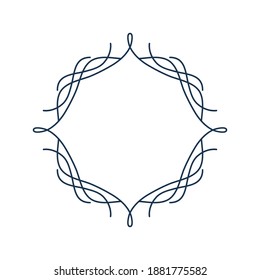 Line frame. Simple border decoration