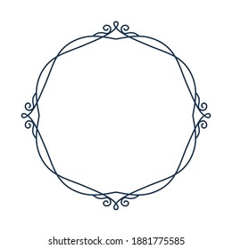 Line frame. Simple border decoration