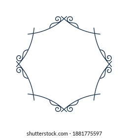 Line frame. Simple border decoration