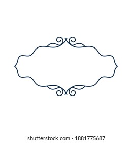 Line frame. Simple border decoration